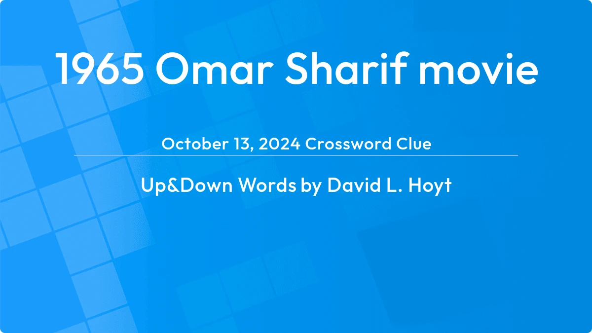 1965 Omar Sharif Movie October 12, 2024