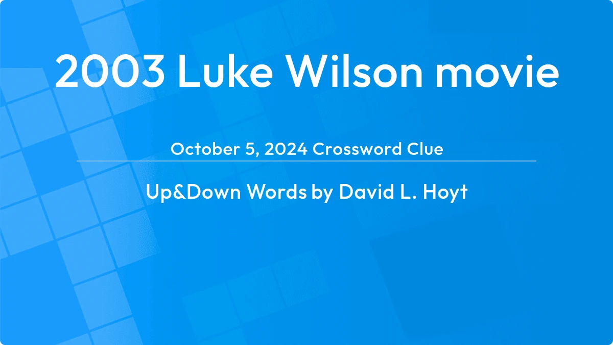 2003 Luke Wilson Movie December 6, 2023