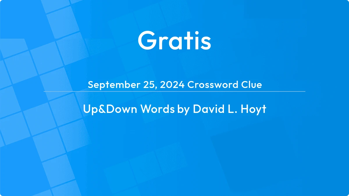 Gratis September 25, 2024
