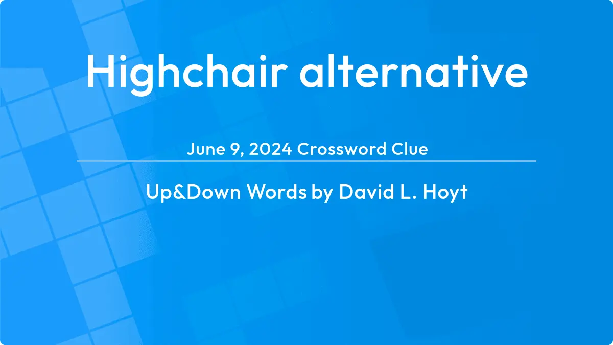 Highchair Alternative June 8, 2024