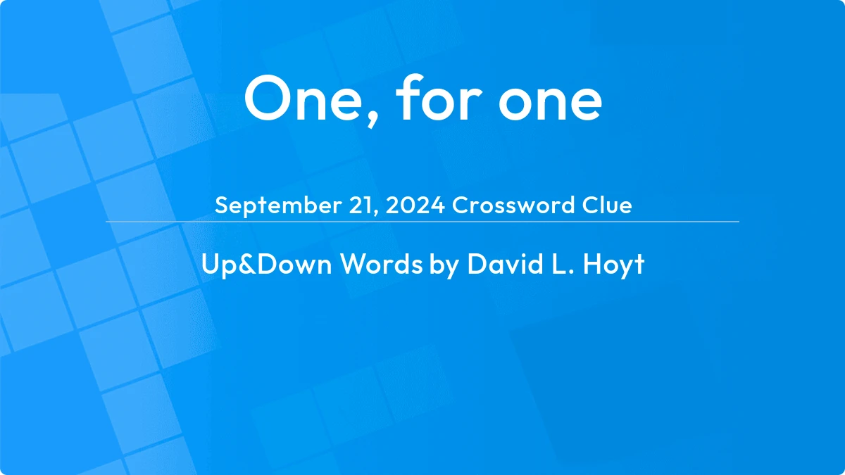 One For One November 21, 2023