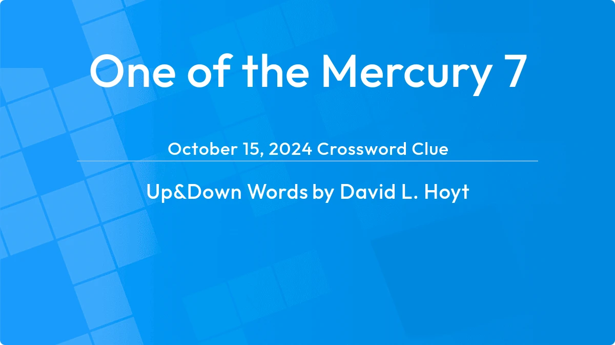 One Of The Mercury 7 December 15, 2023