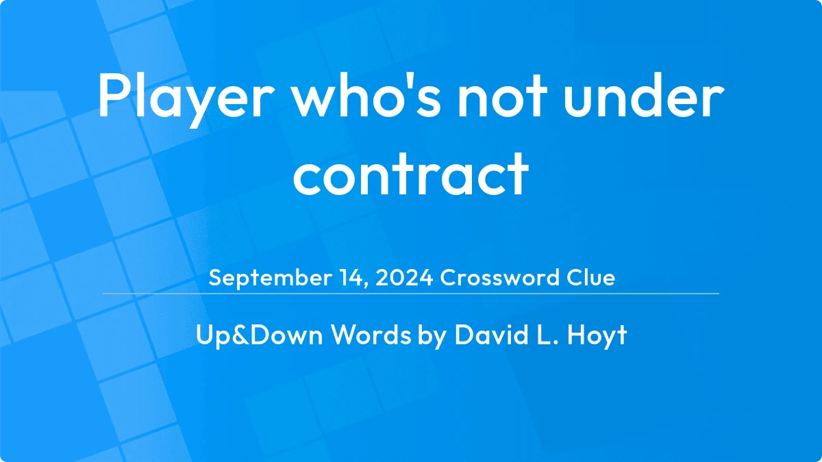 Player Whos Not Under Contract September 14, 2024