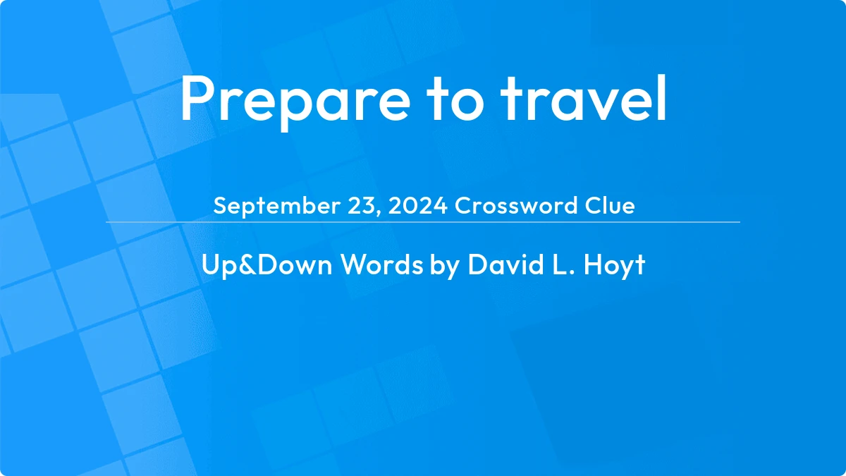 Prepare To Travel September 23, 2024