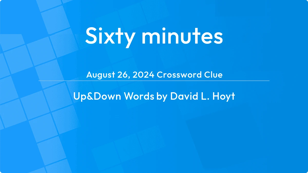 Sixty Minutes August 26, 2024